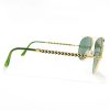 Invicta IEW017-29 Invicta Sun Green Lenses Gold Full Rim Aviator Sunglasses Frames