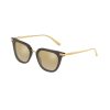Dolce & Gabbana DG4363-32106E Transparent Black Square Light Brown Gradient Mirrored Gold Sunglasses