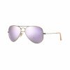 Ray-Ban RB3025-167/4K Aviator Flash Lenses Bronze Copper Metal Lilac Mirror Sunglasses