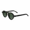 Salvatore Ferragamo SF812S-300 Dark Green Round Grey Lens Men's Sunglasses
