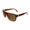 Salvatore Ferragamo SF639S-216 Striped Brown Square Brown Gradient Lens Sunglasses