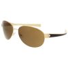 TAG Heuer 0253-205 LRS Gold Ivory Aviator Brown Lens Sunglasses