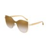 Dolce & Gabbana DG2236-02/6E DG Logo Gold Cat-Eye Light Brown Gradient Mirrored Lens Sunglasses