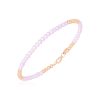 14k Rose Gold High Polish Freshwater Pearl Pallina Bead Bracelet