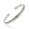 Sterling Silver Spring Design Cuff Bangle