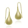 18K Gold over Silver Pear-Shape Hanging Drop Earrings
