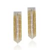 18K Gold over Sterling Silver Tri Color Five Strand Earrings