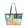 Large Leather Tote Shoulder Bag - Simply Sewn Seamstress Pattern Illustration