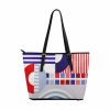 Large Leather Tote Shoulder Bag - Multicolor Handbag