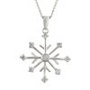 Sterling Silver CZ Snowflake Pendant