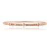 18K Rose Gold Plated Champagne Diamond Accent Channel Set Bangle Bracelet